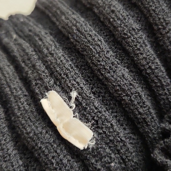 J Crew Womens Sweater Size M Ribbed Black Marino Wool Blend - Picture 4 of 7